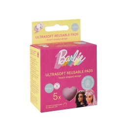 GLOV Barbie - Wielorazowe Płatki do Demakijażu w Kształcie Serca 5 szt