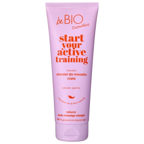 BeBIO START YOUR ACTIVE TRAINING - Naturalny Oleaożel do Masażu 250 ml