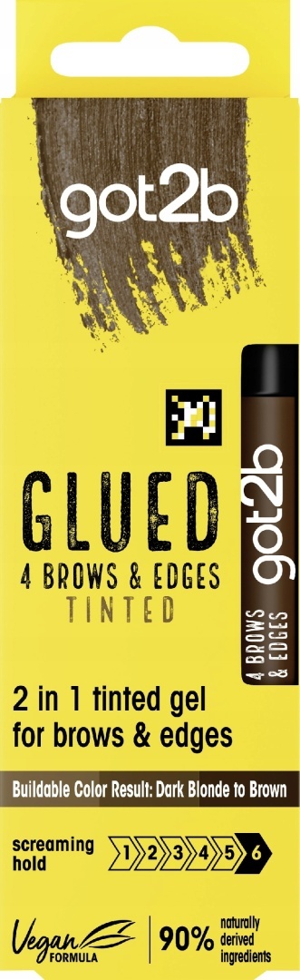 GOT2B Glued 4Brows & Edges Tinted - Barwiący Żel do Brwi 16 ml