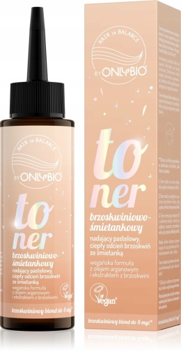 ONLYBIO Toner do Włosów - BRZOSKWINIOWO - ŚMIETANKOWY