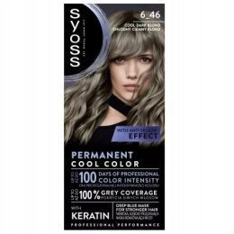 SYOSS Permanent Cool Color - Farba do Włosów 6-46 CHŁODNY CIEMNY BLOND