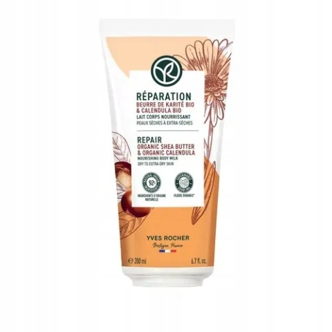 YVES ROCHER Odżywcze Mleczko do Ciała - Masło Karite i Nagietek 200 ml