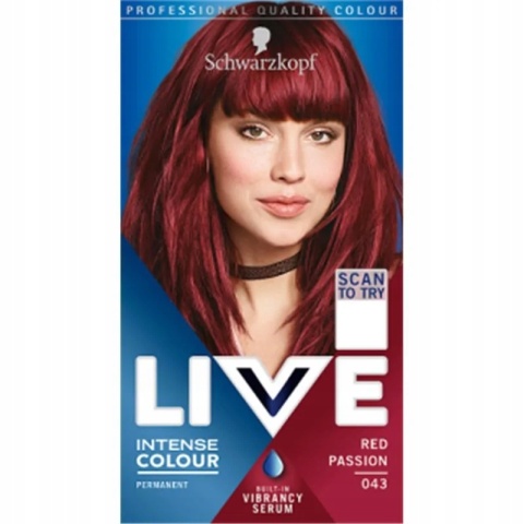 SCHWARZKOPF Live - Farba do Włosów 043 RED PASSION