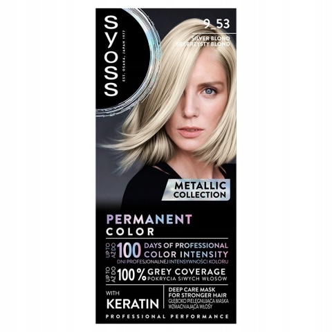 SYOSS Permanent Color - Farba do Włosów 9_53 SREBRZYSTY BLOND